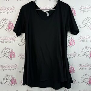 LuLaRoe T-shirt basic black flowy comfy Black Short Sleeve Top